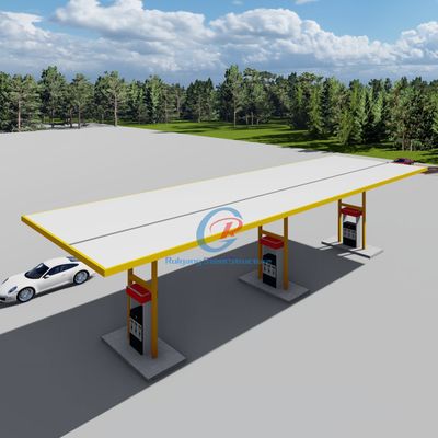 Öko-freundlicher Raumrahmen Stahlkonstruktion Tankstelle Anpassung Erdbebenfest