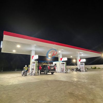Individuelle Stahlkonstruktion Fabrikation Leichtstahlkonstruktion Tankstelle