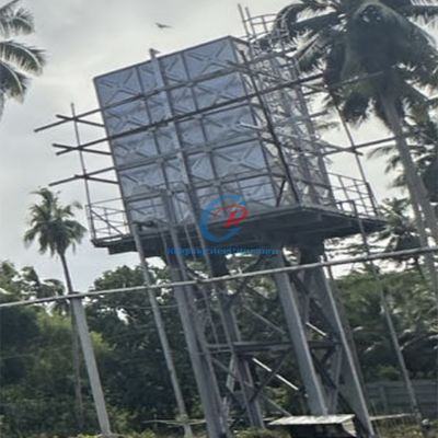 Vormontierte galvanisierte Stahlwasserbehälter Schnelle Installation Stahlkonstruktion Wasserturm