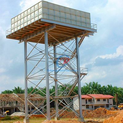 Heiß getaucht galvanisierter Stahl Wassertank Turm, industriell angepasste Stahl Wassertanker