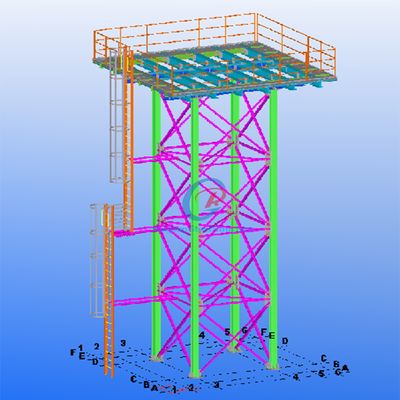 10000 Liter Stahlkonstruktion Wasserbehälter Turm, Galvanisierter Wasserspeicher