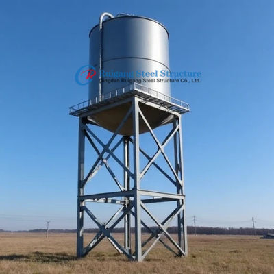Erhöhte Wasserbehälter-Stand-Turm 12m 100m3 Galvanisches Stahlpaneel Wasserbehälter