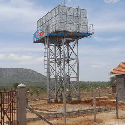 GRP Hochwasserbehälter mit Stahlturm Metallstand für Wasserbehälter