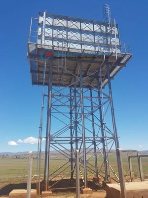 Individuelle Größe und Höhe Hot Dip Galvanized Stahlkonstruktion Rahmen Erhöhte Wasserbehälter Stand Turm 10m