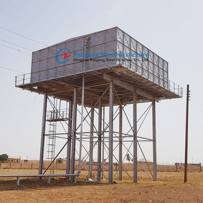 Stahlkonstruktion Stand Wasserbehälter oder Zufluchtsbehälter mit erhöhtem Tankturm angepasst