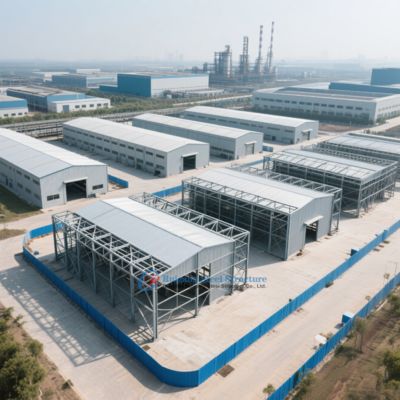 Prefabricated Industrial Factory Warehouse Metal Frame House Pre Engineered Steel Structure Buildings