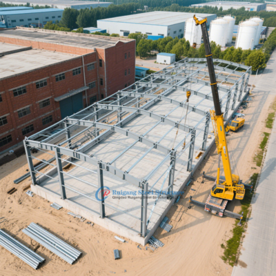 Fabrikdirekt vorgefertigte PEB-Stahlkonstruktionshalle für Lagerung mit hochwertigen Sandwichplatten